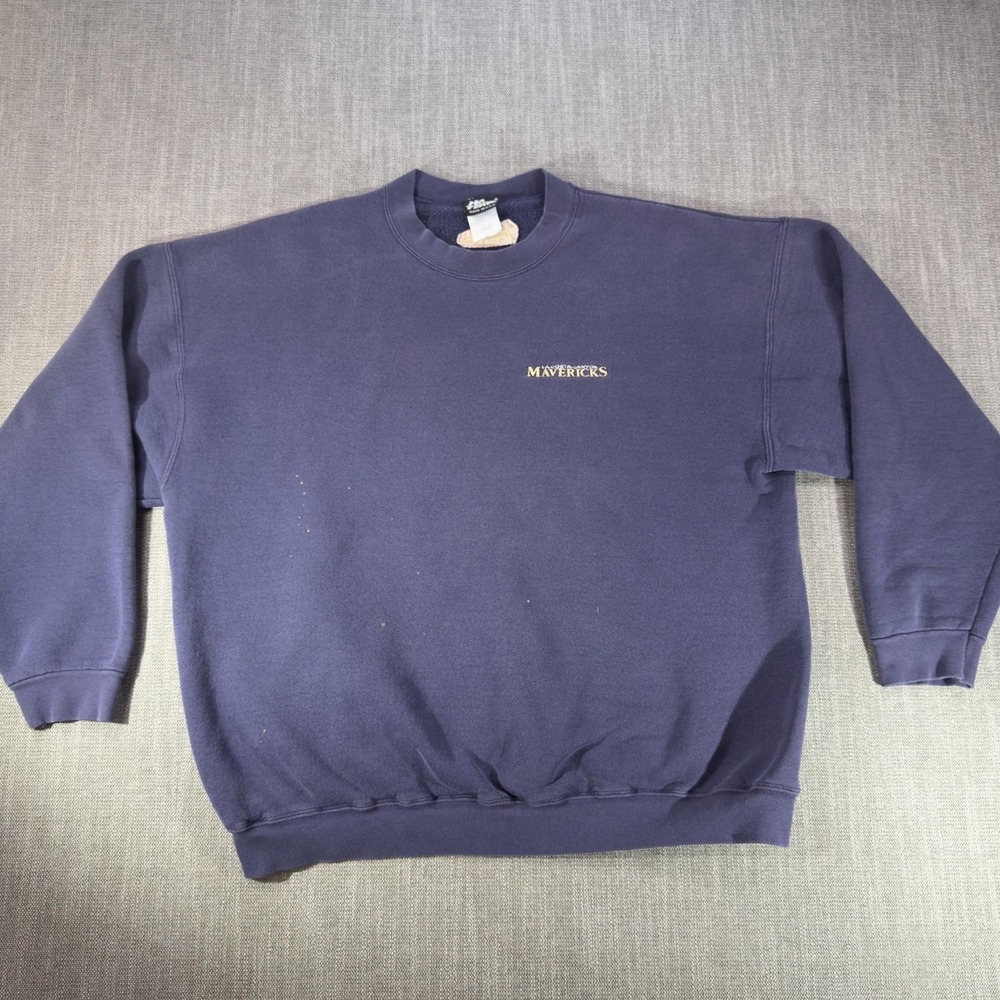 Vintage No Fear Sweatshirt Mens XL Blue Mavericks La Costa Canyon Made USA 90s